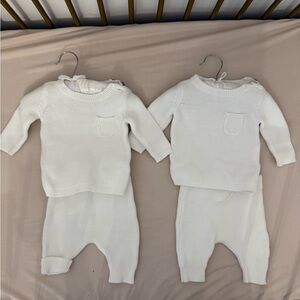 White Baby Knit Sweater and Pants Set